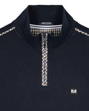 Matisa Quarter Zip Sweatshirt Navy/House Check