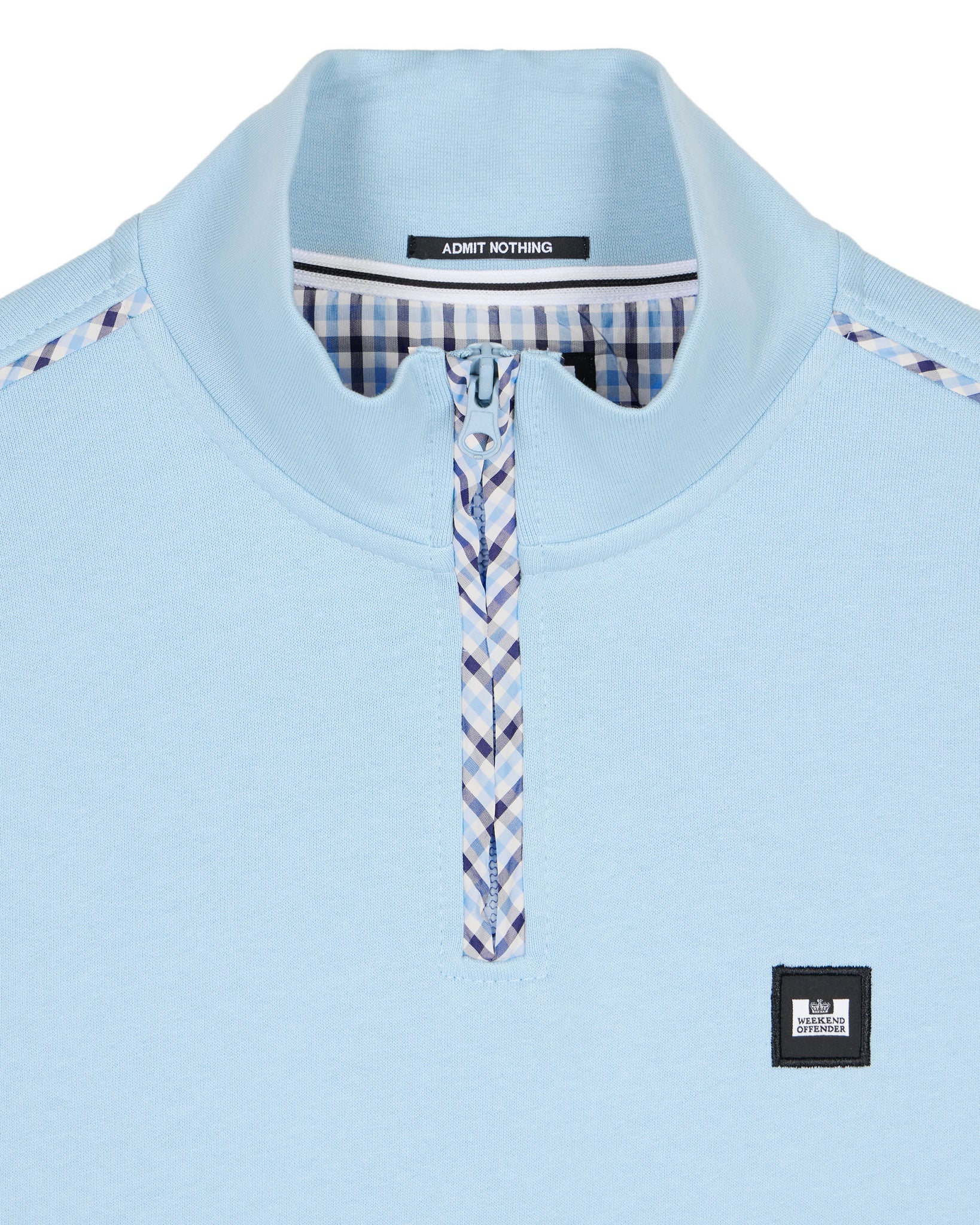 Matisa Quarter Zip Sweatshirt Winter Sky/Blue House Check