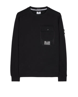 Adiel Mesh Pocket Sweatshirt Black
