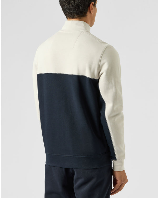Topping Zip Through Sweatshirt Navy