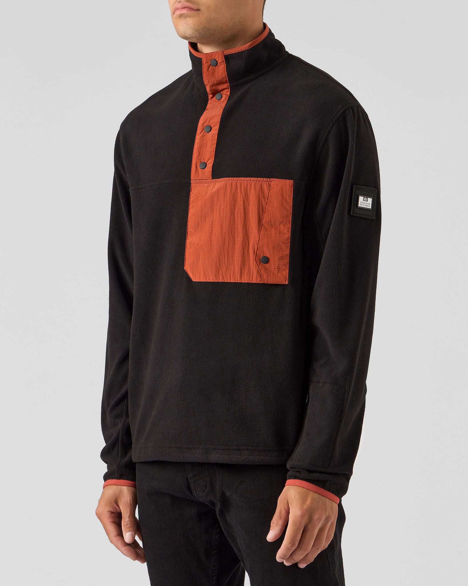 Cruz Polar Fleece Black/Orange Peel