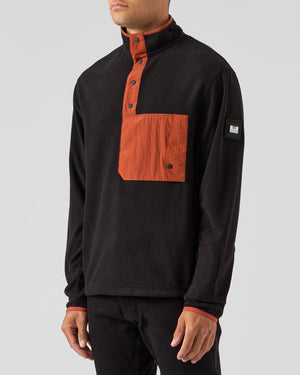 Cruz Polar Fleece Black/Orange Peel
