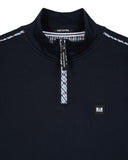 Matisa Quarter Zip Sweatshirt Navy/Blue House Check
