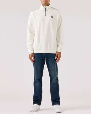 Matisa Quarter Zip Sweatshirt Winter White/House Check
