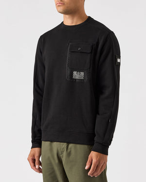Adiel Mesh Pocket Sweatshirt Black