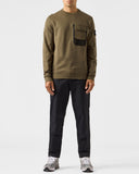 Adiel Mesh Pocket Sweatshirt Dark Green