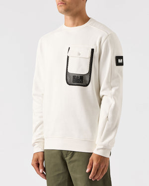 Adiel Mesh Pocket Sweatshirt Winter White