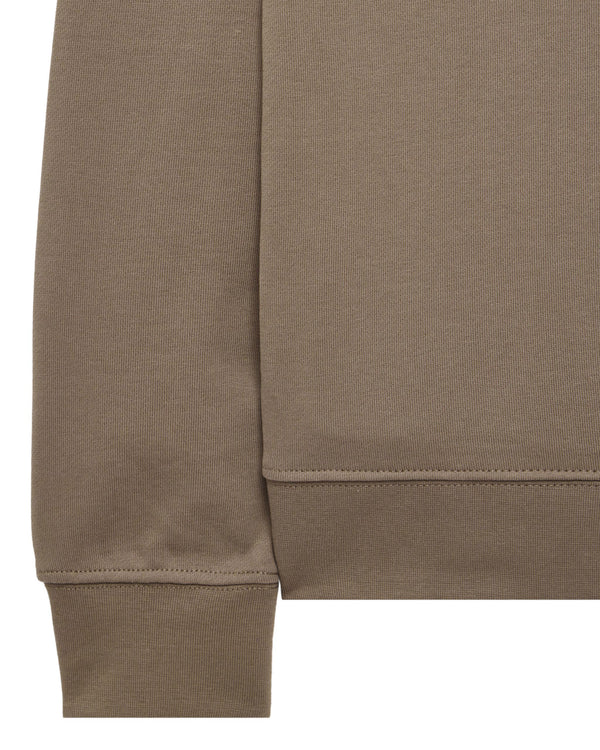 Matisa Quarter Neck Sweatshirt Mocha Brown/Mid House Check