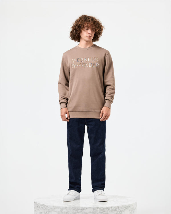 Warwick Sweatshirt Mocha Brown/Mid House Check