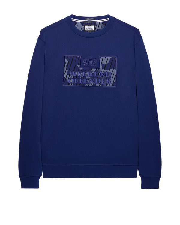 Villota Camo Sweatshirt Bright Navy Rain Camo