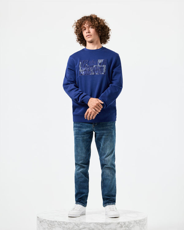 Villota Camo Sweatshirt Bright Navy Rain Camo