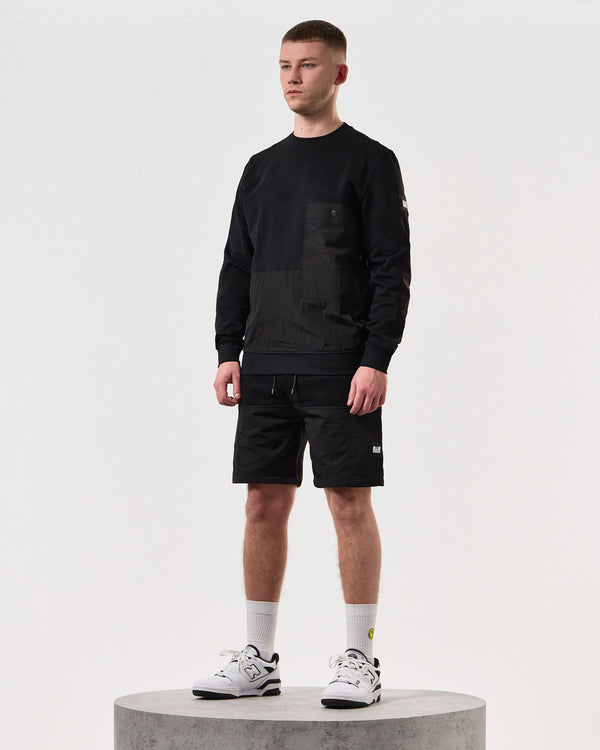 Azeez Parachute Pocket Shorts Black