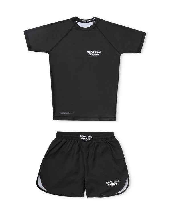 Sporting Goods Rashguard and Shorts Set Black