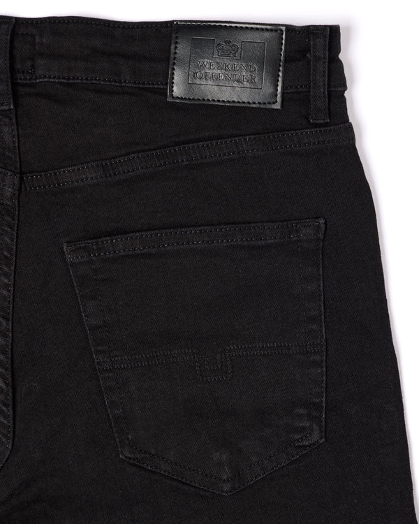 Tapered Fit Denim Jeans Black