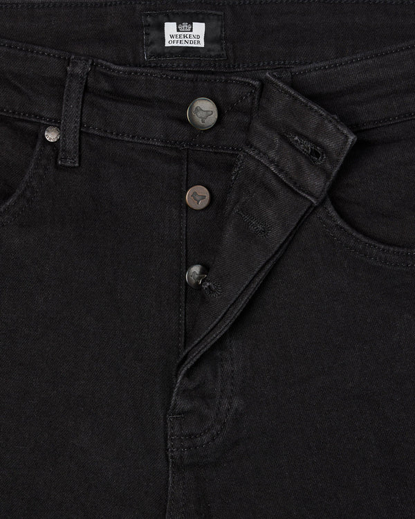 Tapered Fit Denim Jeans Black