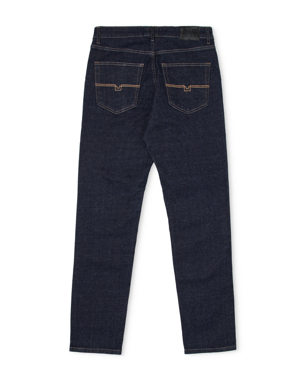 Tapered Fit Denim Jeans Dark Rinse