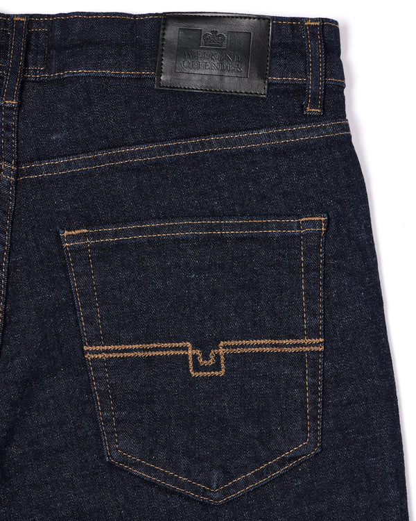 Tapered Fit Denim Jeans Dark Rinse
