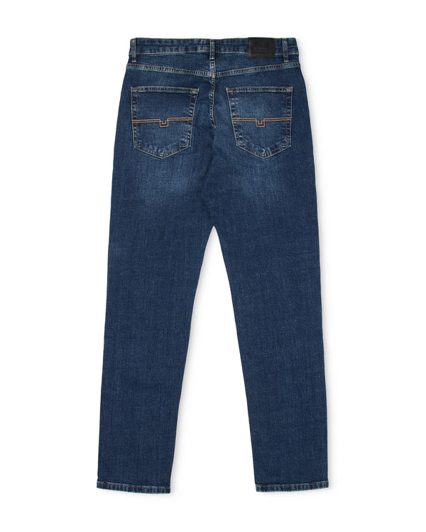 Tapered Fit Denim Jeans Dark Vintage