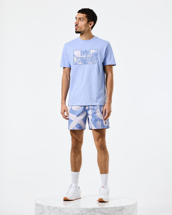 Anzio Camo Shorts Cornflower Blue