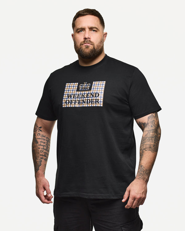 Plus Size - Shevchenko T-Shirt Black/Mid House Check