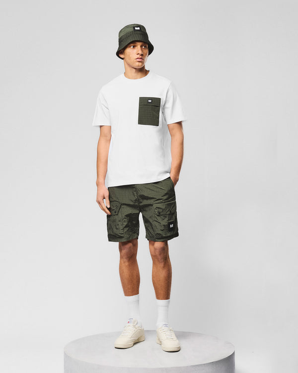 Stiniva T-Shirt White/Black Forest Green