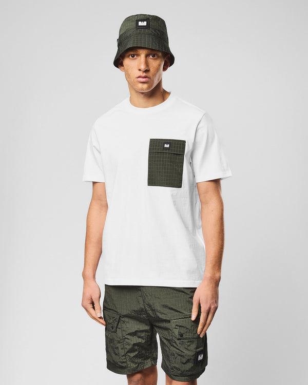 Stiniva T-Shirt White/Black Forest Green