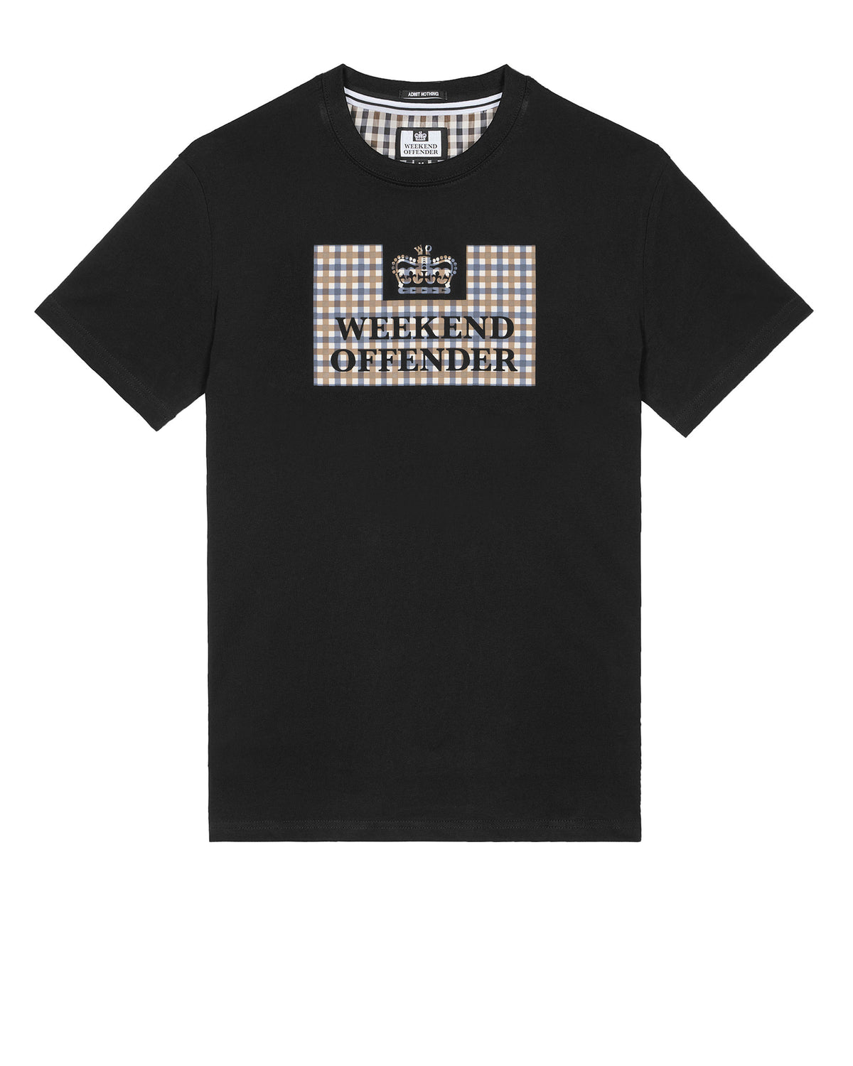 Shevchenko T Shirt Black Mid House Check