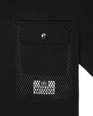 Lens Mesh Pocket T-Shirt Black