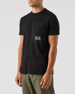 Lens Mesh Pocket T-Shirt Black