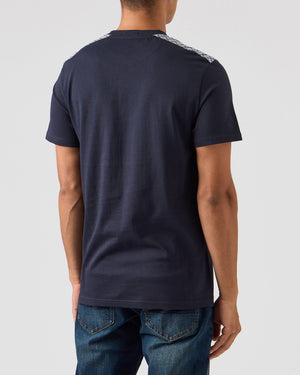 Diaz T-Shirt Navy/Blue House Check
