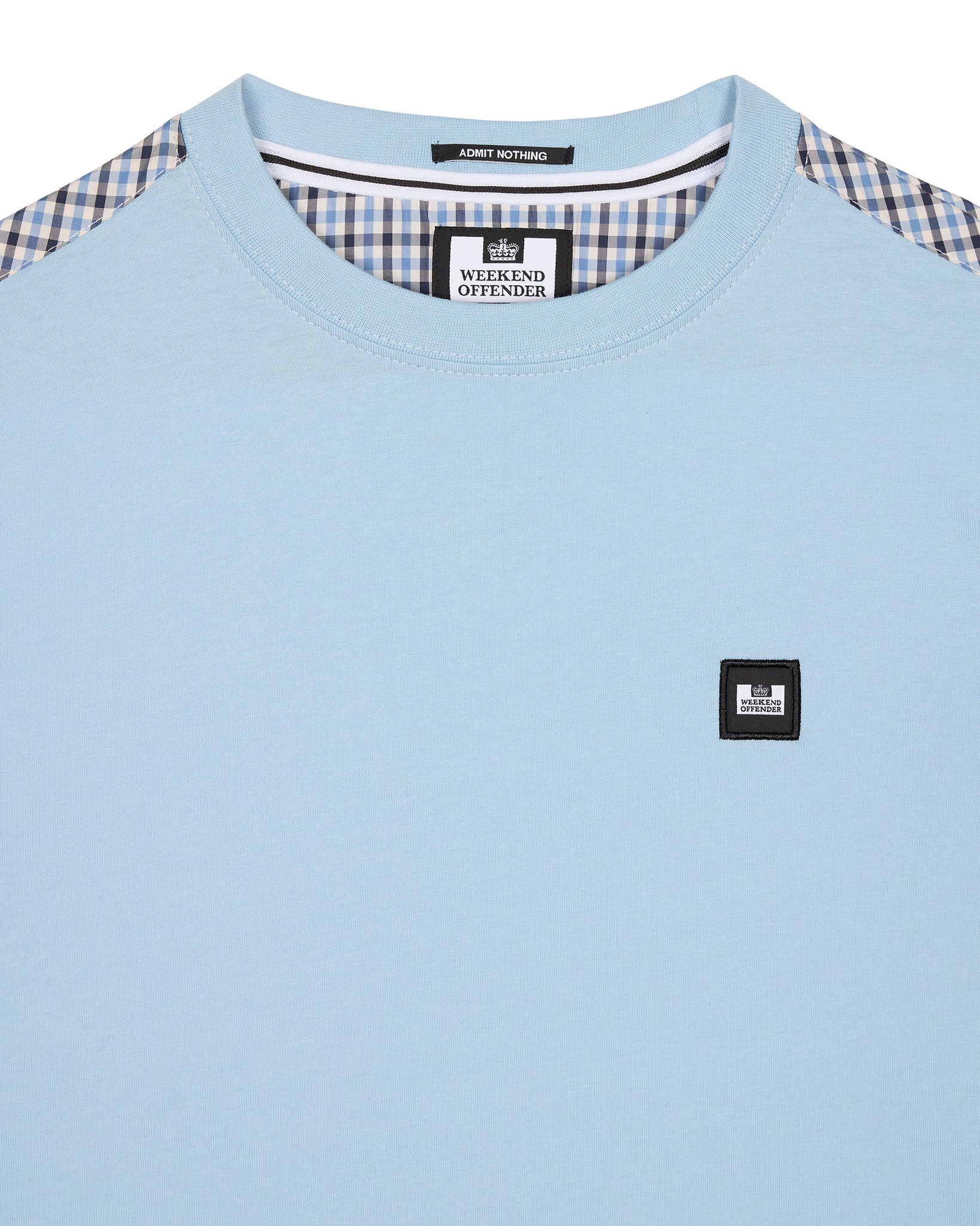 Diaz T-Shirt Winter Sky/Blue House Check