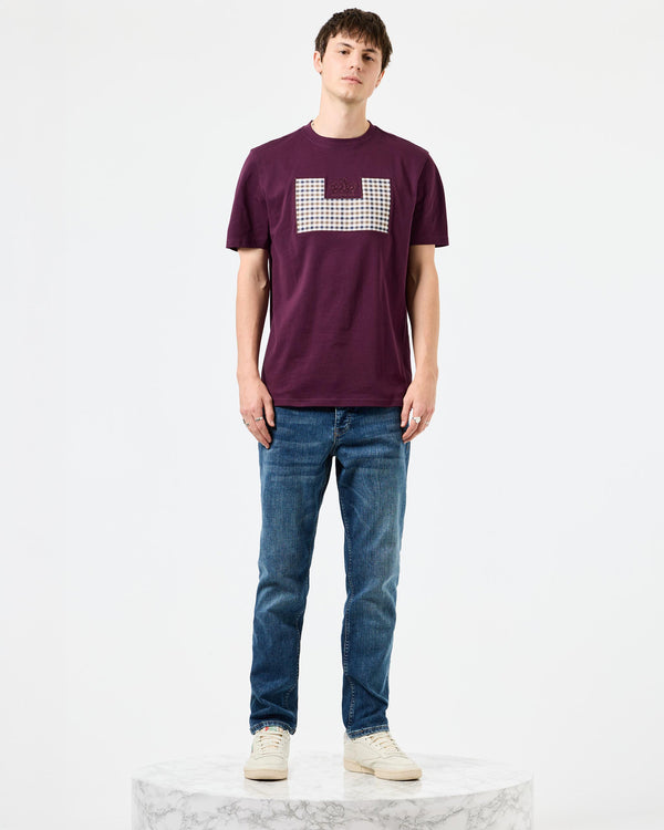 Zapico Prison T-Shirt Acai Berry/Mid House Check