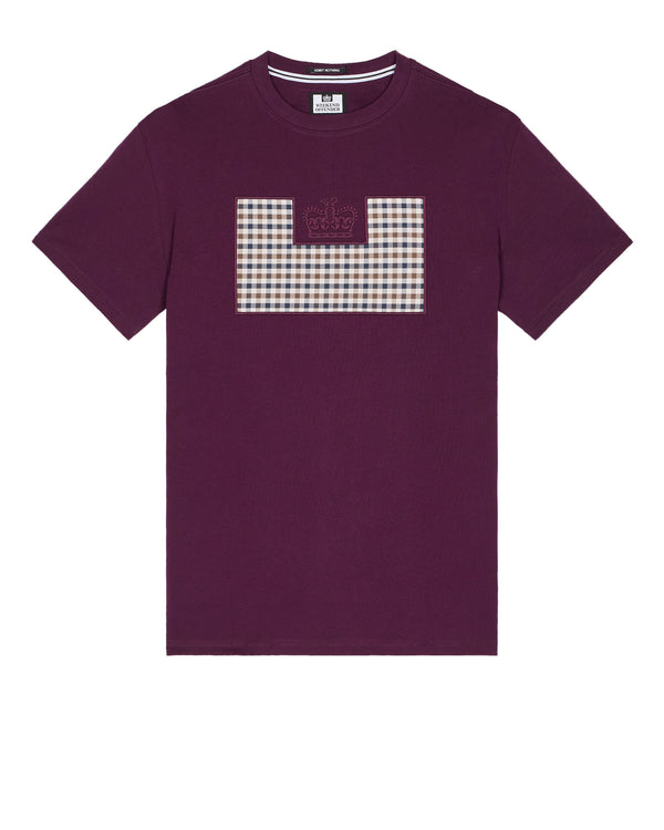 Zapico Prison T-Shirt Acai Berry/Mid House Check