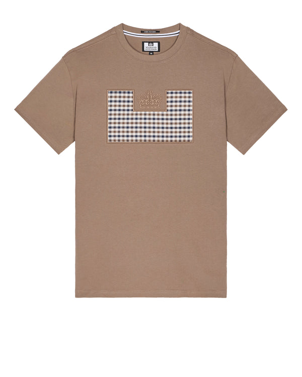 Zapico Prison T-Shirt Mocha Brown/Mid House Check