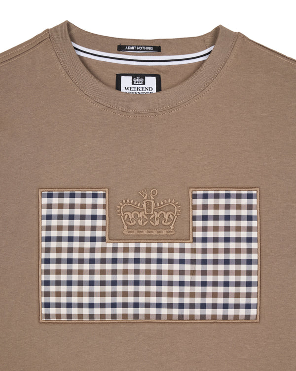 Zapico Prison T-Shirt Mocha Brown/Mid House Check