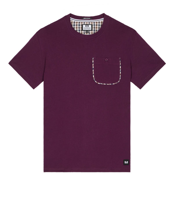 Sutton Pocket T-Shirt Acai Berry/Mid House Check