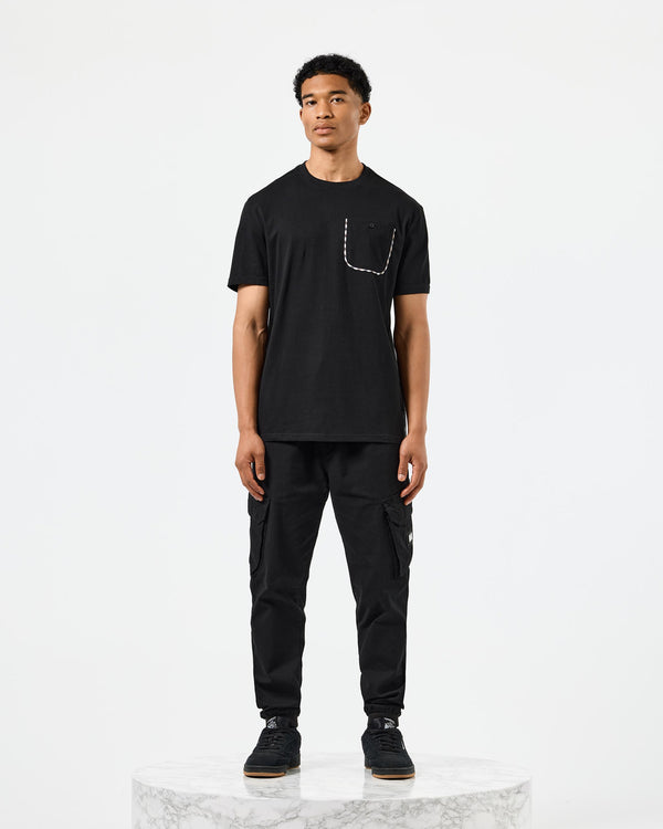 Sutton Pocket T-Shirt Black/Mid House Check