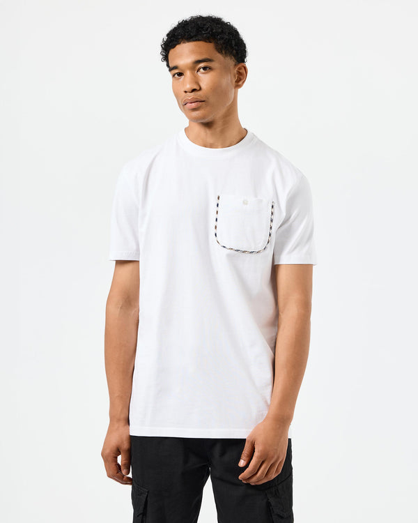 Sutton Pocket T-Shirt White/Mid House Check