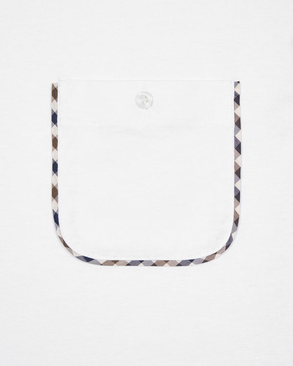 Sutton Pocket T-Shirt White/Mid House Check