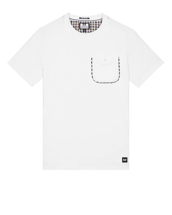 Sutton Pocket T-Shirt White/Mid House Check