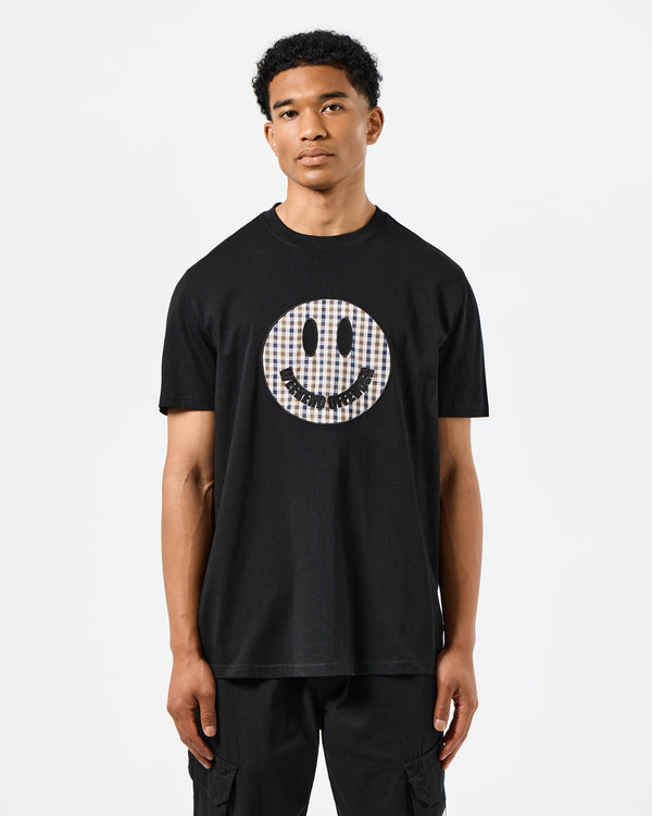 Tambay Smiley T-Shirt Black/Mid House Check