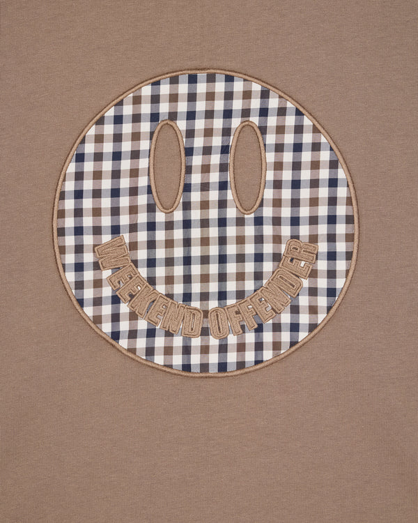 Tambay Smiley T-Shirt Mocha Brown/Mid House Check