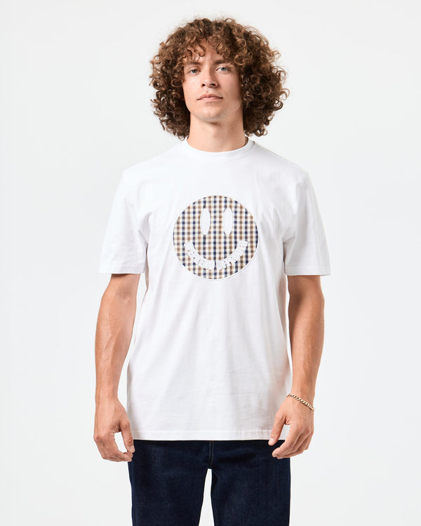 Tambay Smiley T-Shirt White/Mid House Check