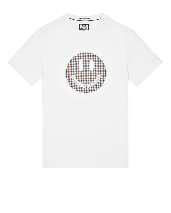 Tambay Smiley T-Shirt White/Mid House Check