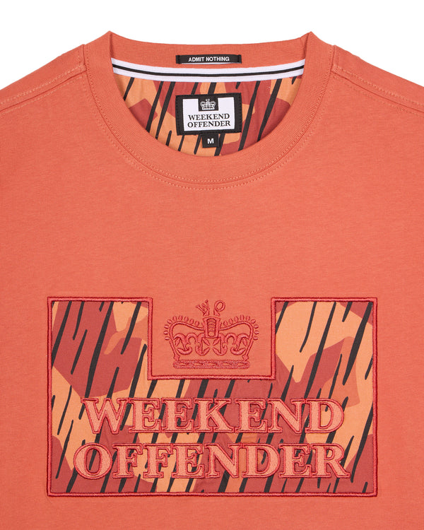 Noda Camo T-Shirt Uluru Orange Rain Camo