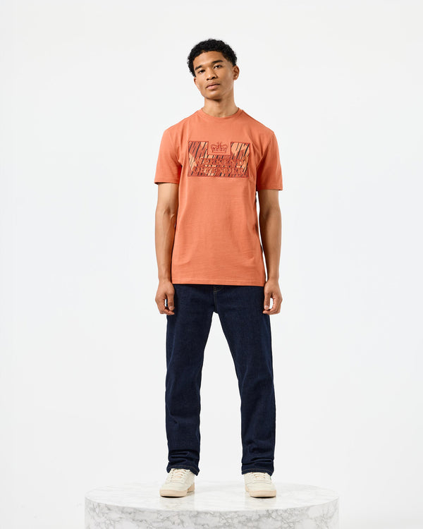 Noda Camo T-Shirt Uluru Orange Rain Camo