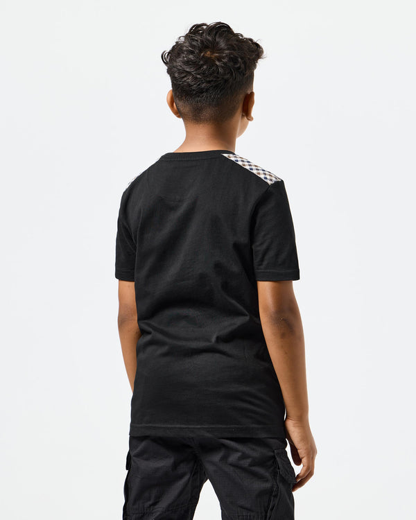 Kids Diaz T-Shirts Black/Mid House Check