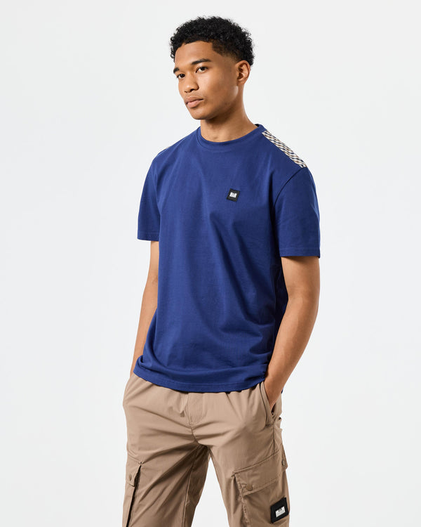 Diaz T-Shirt Bright Navy/Mid House Check