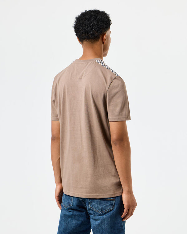 Diaz T-Shirt Mocha Brown/Mid House Check