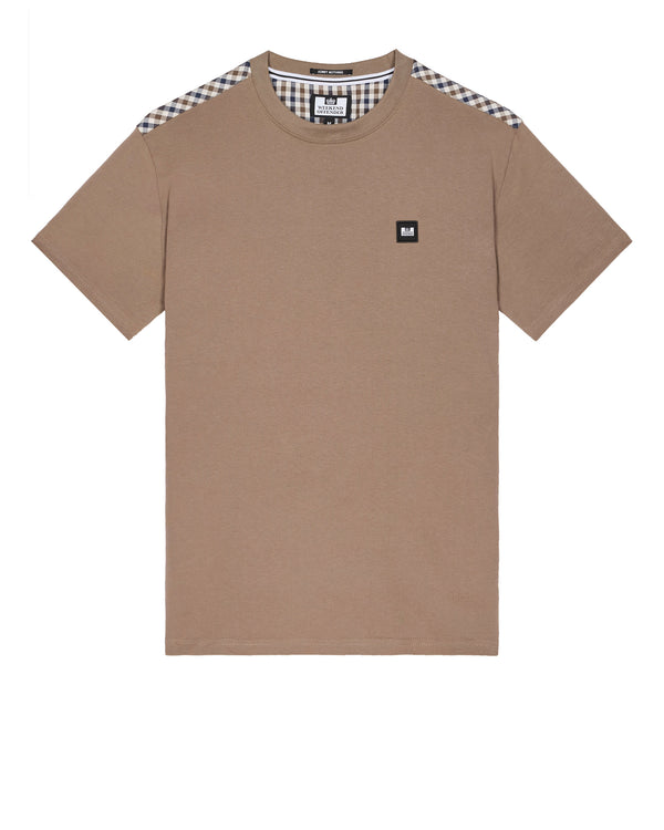 Diaz T-Shirt Mocha Brown/Mid House Check